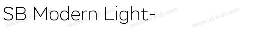SB Modern Light字体转换 SB Modern Light字体转换
